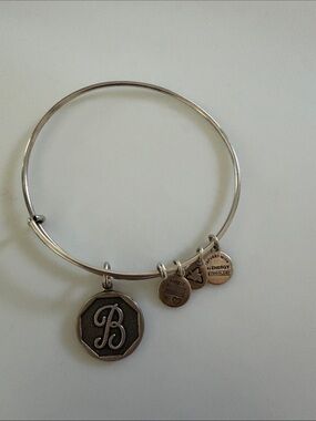 Alex and Ani Silver Initial B Charm Bracelet